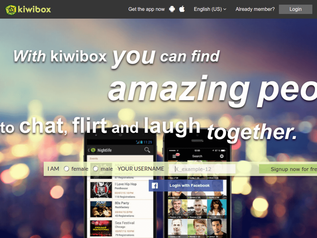 Homepage screenshot of Kiwi Box
