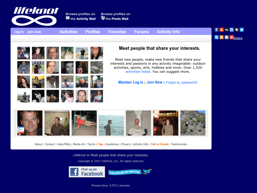 Homepage screenshot of Life Knot