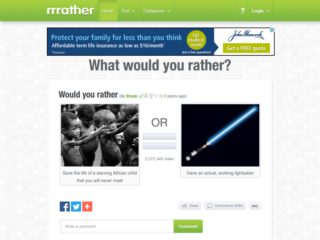 Homepage screenshot of Rrrather