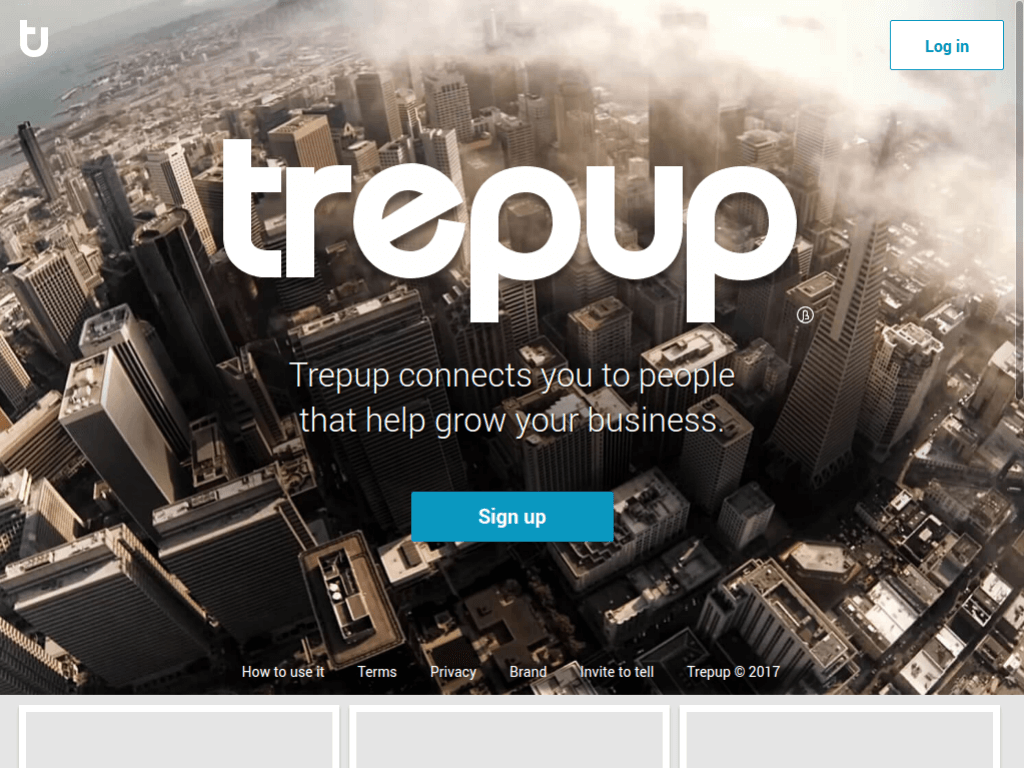 Homepage screenshot of TrepUp